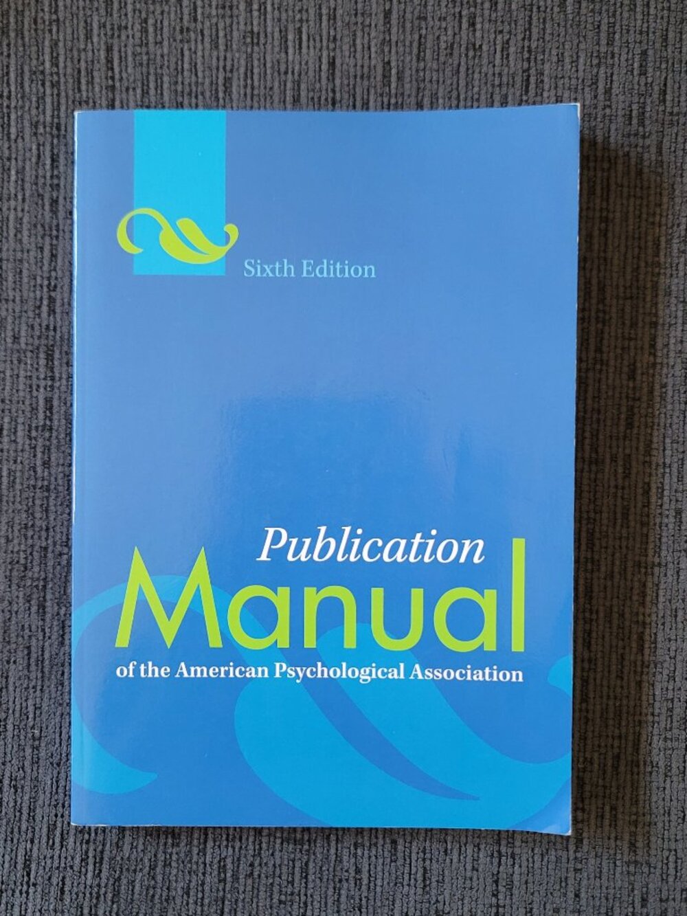 #786 5/$10 Publication Manual Physiological Association Sixth Edition Book